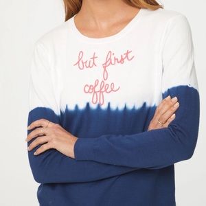 BeachLunchLounge Dip Dye But First Coffee sweater
